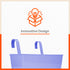 LEA Hanging Metal Pot Holders / Planters for Home / Balcony / Garden | Lavender